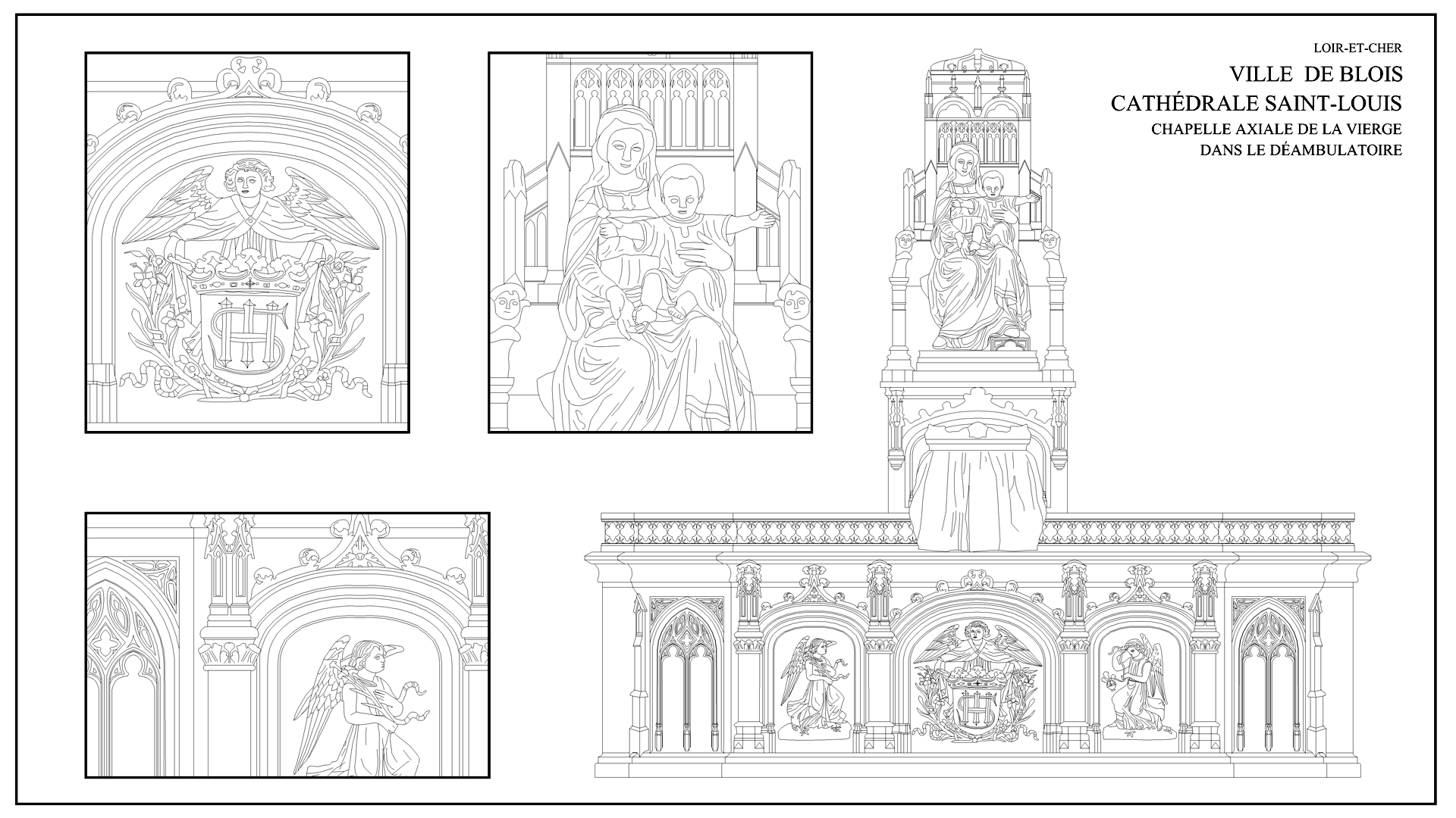 Autel de la chapelle de la Vierge — Cathédrale Saint-Louis