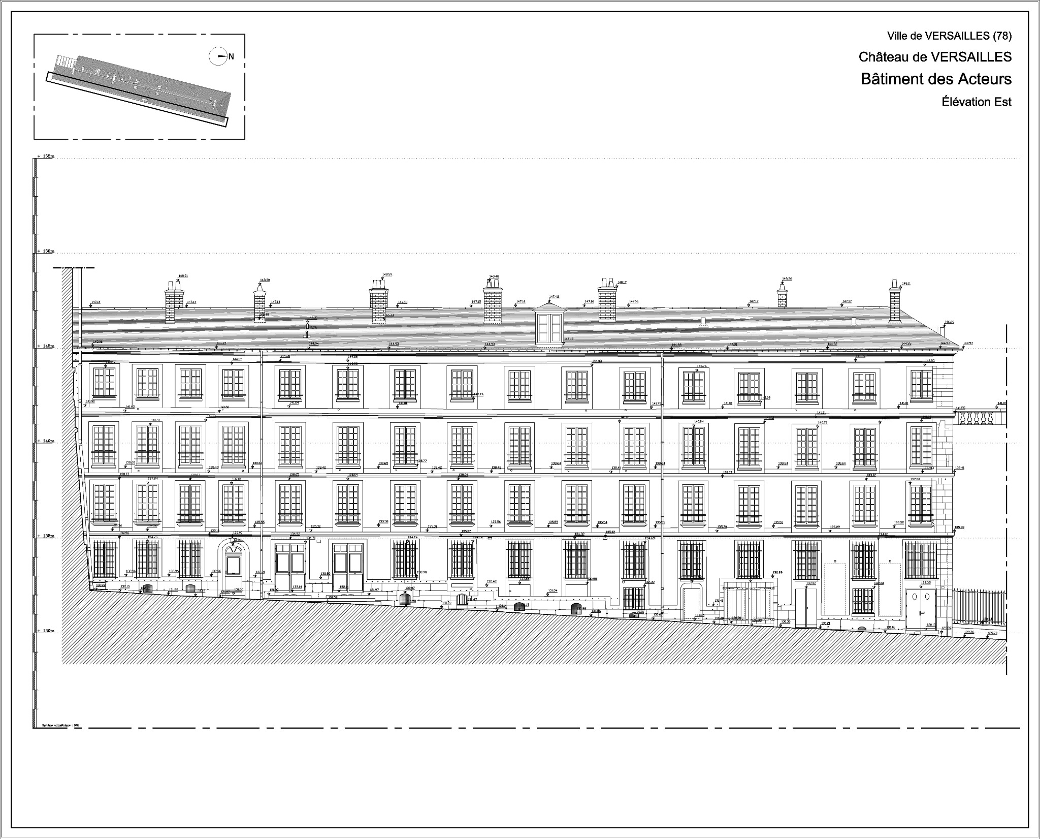Élévation est — Bâtiment des Acteurs